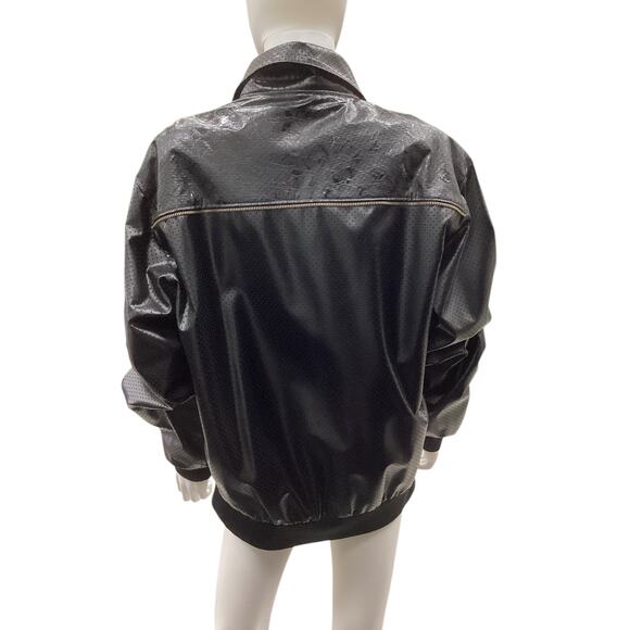 Dapper Dan VTG Authentic 90s Perforated Leather Jacket SZ L - Picture 6 of 6